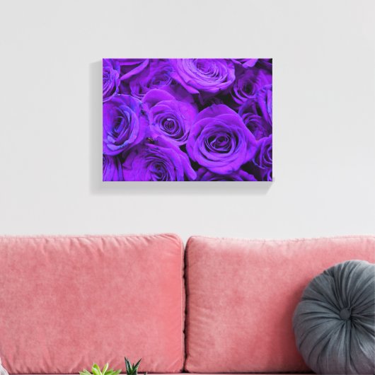 Romantische violette lila Rose, hübscher Rosenbuke Leinwanddruck (Insitu (Wohnzimmer))