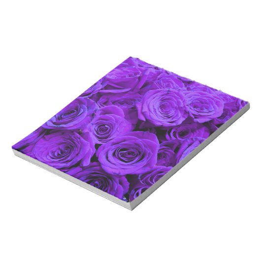 Romantische violette lila Rose, hübscher Rosenbuke Notizblock (Rotiert)
