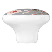 Romantische Vögel auf Cherry Blossom Zweig Wasserf Keramikknauf (Seitenansicht)