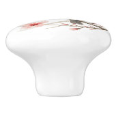 Romantische Vögel auf Cherry Blossom Zweig Wasserf Keramikknauf (Seitenansicht)