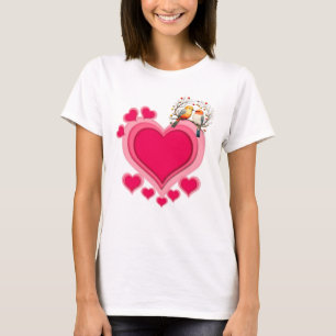 Romantische Vögel auf einem Ast Valentinstag und H T-Shirt