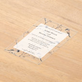 Romantische Vögel bei einer Baumhochzeit Acryleinladungen (Ablage )