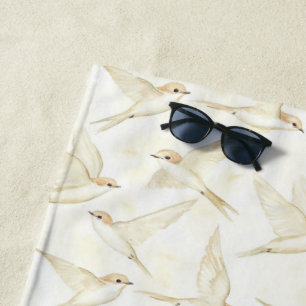 Romantische Vögel das Leben ist nur ein Traum  Strandtuch