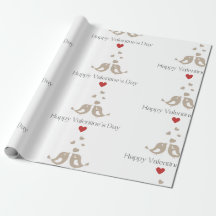 Romantische Vögel Valentinstag, Süßes Liebesgesche