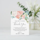 Romantische Volkswirtschaften Vielen Dank Empfang Postkarte (Stehend Vorderseite)