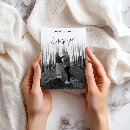 Romantische Vollständiges Foto und handgeschrieben Einladung