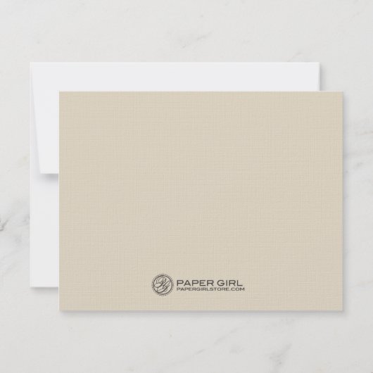 Romantische Vows Hochzeit Dankeschön Karten (Rückseite)