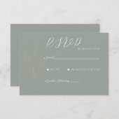 Romantische Waldkarte RSVP Karte (Vorne/Hinten)