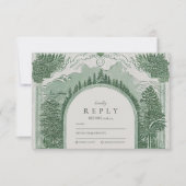 Romantische Waldlandschaft RSVP Karte (Vorderseite)
