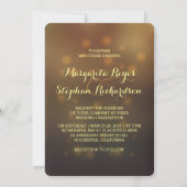 Romantische Waldlichter rustikale Hochzeit Einladung (Rückseite)