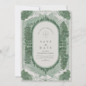 Romantische Waldszene Save The Date (Vorderseite)