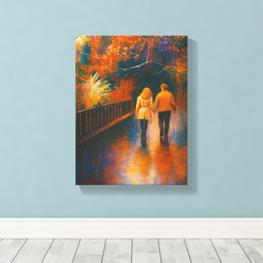 Romantische Wanderung Herbst Leinwand Wine tasting (Insitu (Holzboden))