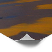 Romantische Wanderung, Paar auf der Strandlandscha Poster (Ecke)