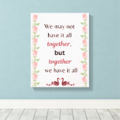 Romantische Wandkunst für Paare - Perfekte Dekorat Leinwanddruck (Insitu (Holzboden))