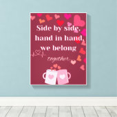 Romantische Wandkunst für Paare - Perfekte Dekorat Leinwanddruck (Insitu (Holzboden))