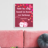 Romantische Wandkunst für Paare - Perfekte Dekorat Leinwanddruck (Insitu (Wohnzimmer))