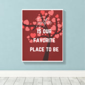 Romantische Wandkunst für Paare - Perfekte Dekorat Leinwanddruck (Insitu (Holzboden))