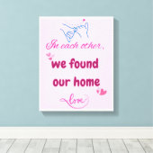 Romantische Wandkunst für Paare - Perfekte Dekorat Leinwanddruck (Insitu (Holzboden))