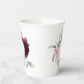 Romantische Wasserfarbe Botanische Braut und Bräuc Pappbecher (Links)