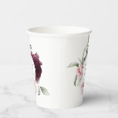 Romantische Wasserfarbe Botanische Braut und Bräuc Pappbecher (Rechts)