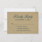 Romantische Wasserfarbe Burgund Gold Rote Marine F RSVP Karte (Rückseite)