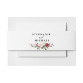 Romantische Wasserfarbe Burgund Rote Blüte Rose Bl Einladungsbanderole (Vorderseite Beispiel)