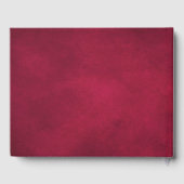 Romantische Wasserfarbe Burgund Rote Blüte Rose Bl Gästebuch (Rückseite)