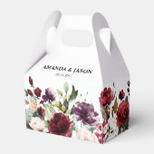 Romantische Wasserfarbe Burgund Rote Blüte Rose Bl Geschenkschachtel (Vorderseite)