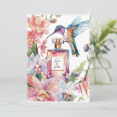 Romantische Wasserfarbe Hummingbird & Orchideenkar Karte (Stehend Vorderseite)