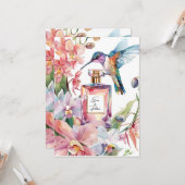 Romantische Wasserfarbe Hummingbird & Orchideenkar Karte (Vorderseite/Rückseite Beispiel)