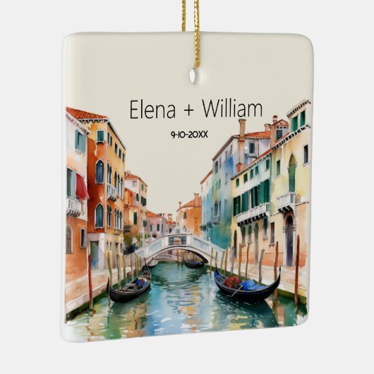 Romantische Wasserfarbe Italien Hochzeitlich verhe Keramikornament (Rechts)