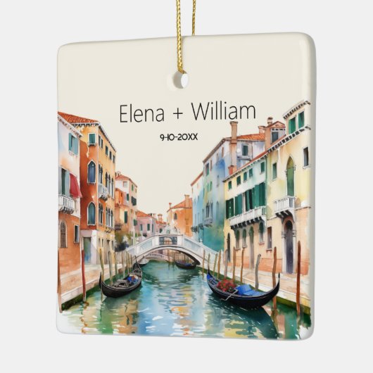 Romantische Wasserfarbe Italien Hochzeitlich verhe Keramikornament (Links)