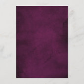 Romantische Wasserfarbe Lila Pflaume Blush Rose Begleitkarte (Rückseite)