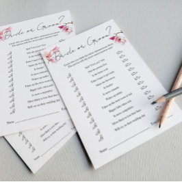 Romantische Wasserfarbe Magnolia Braut oder Game Flyer