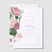 Romantische Wasserfarbe Rosa Blume Hochzeit Garten Pergament Einladungen (Versetzt)