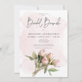 Romantische Wasserfarbe Roses Bridal Brunch Einladung (Vorderseite)