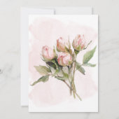 Romantische Wasserfarbe Roses Bridal Brunch Einladung (Rückseite)