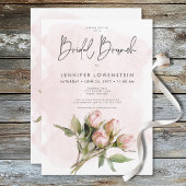 Romantische Wasserfarbe Roses Bridal Brunch Einladung