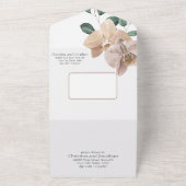 Romantische Wasserfarben All In One Einladung (Außenbereich)