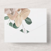 Romantische Wasserfarben All In One Einladung (Rückseite)