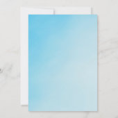 Romantische Wasserfarben Blauer Orchideen Hochzeit Einladung (Rückseite)