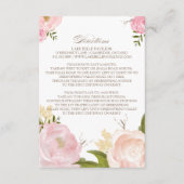 Romantische Wasserfarben-Blume Wegbeschreibung Begleitkarte (Vorderseite)