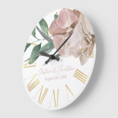 Romantische Wasserfarben Große Wanduhr (Winkel)