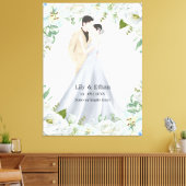 Romantische Wasserfarben-Hochzeit Leinwanddruck (Insitu (Wohnzimmer))