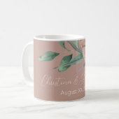 Romantische Wasserfarben Orchideen am Dusty Blush Kaffeetasse (Vorderseite Links)