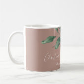 Romantische Wasserfarben Orchideen am Dusty Blush Kaffeetasse (Links)