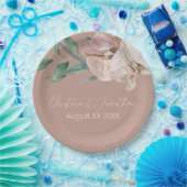 Romantische Wasserfarben Orchideen am Dusty Blush Pappteller (Party)