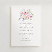 Romantische Wasserfarben Pastel Floral Wedding Inv Einladung