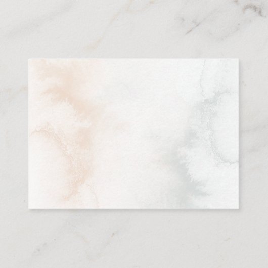 Romantische Wasserfarben Rosen und Kalligraphie Begleitkarte (Rückseite)