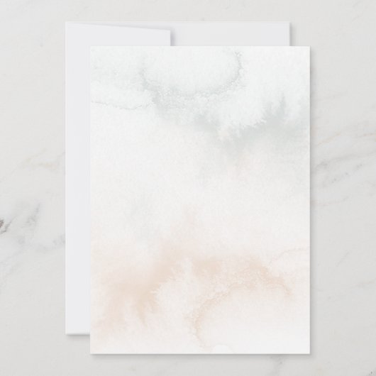 Romantische Wasserfarben Rosen und Kalligraphie Einladung (Rückseite)